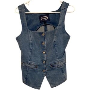 Scoop NYC Blue Denim Vest
